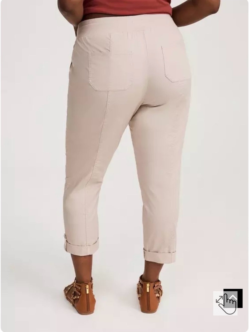 Torrid Pull On Convertible Poplin Crop Pant Size 6 NWT - Picture 2 of 8